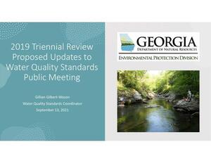 [2019 Triennial Review Proposed Updates to Water Quality Standards Public Meeting]