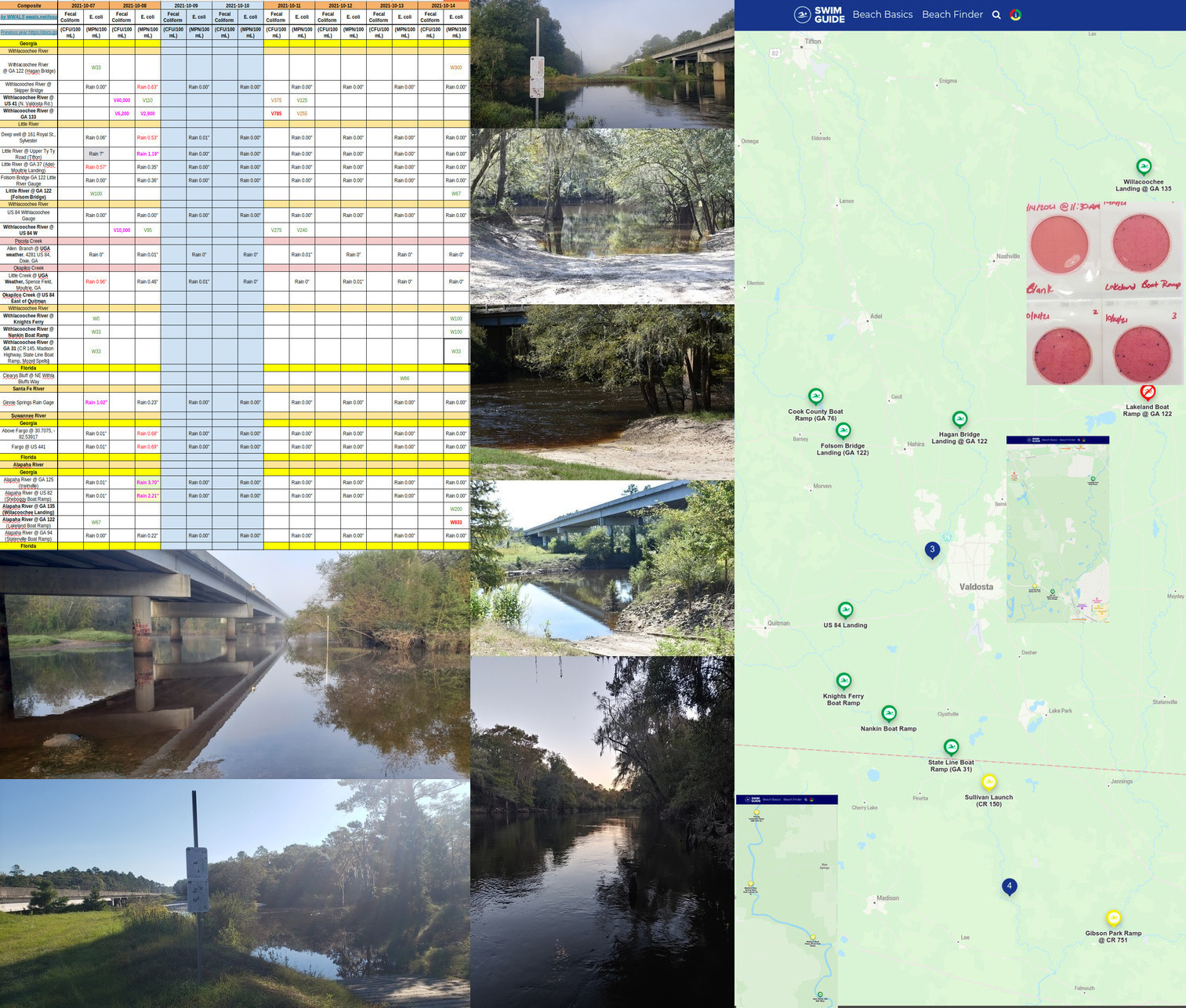 [Chart + Little + Alapaha River, Withlacoochee River, Swim Guide]