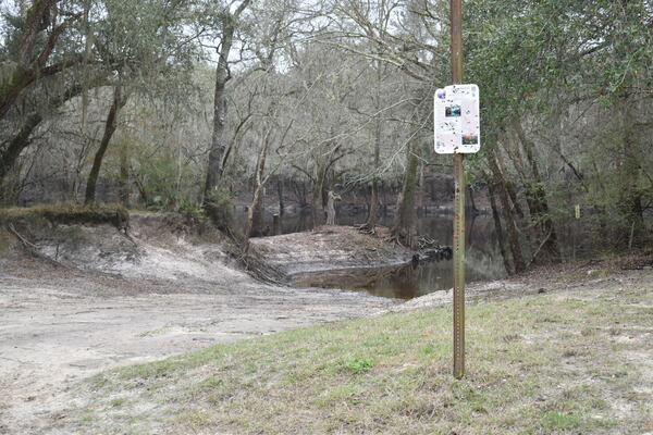 Knights Ferry Boat Ramp Sign, Withlacoochee River 2021-12-30