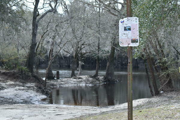 Knights Ferry Boat Ramp Sign, Withlacoochee River 2022-02-03