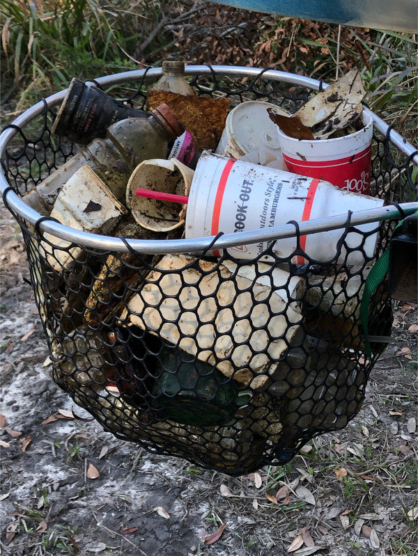 Trash net, Cook Out, Zacadoo's Photo: Russell Allen McBride 2022-02-26