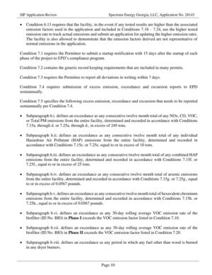 [¢ Condition 6.13 requires that the facility, in the event if any tested results are higher than the associated]