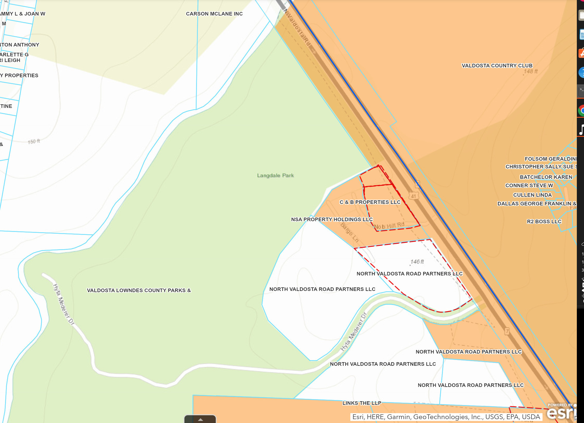 Map: city limits in VALORGIS