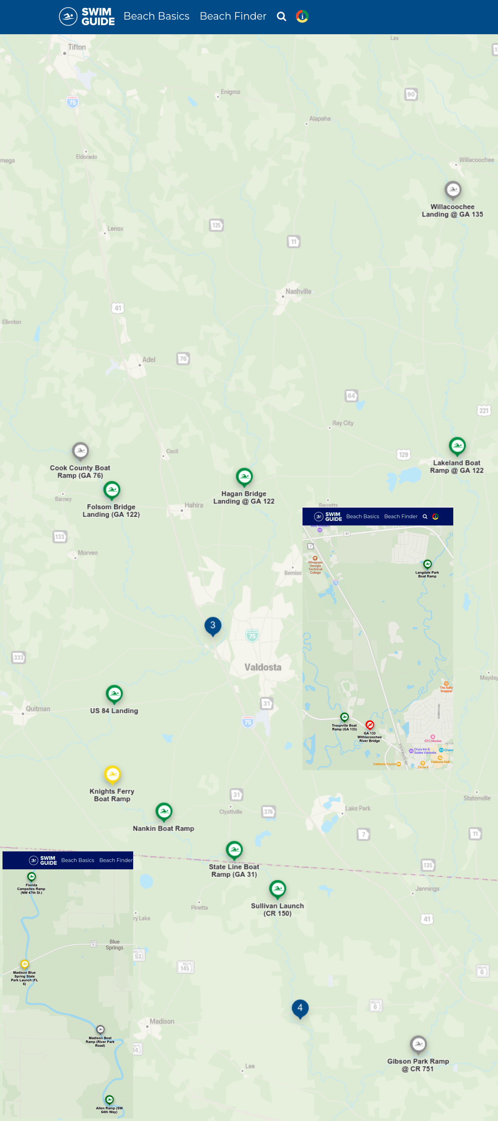 Map: Clean Rivers, Swim Guide 2022-12-08