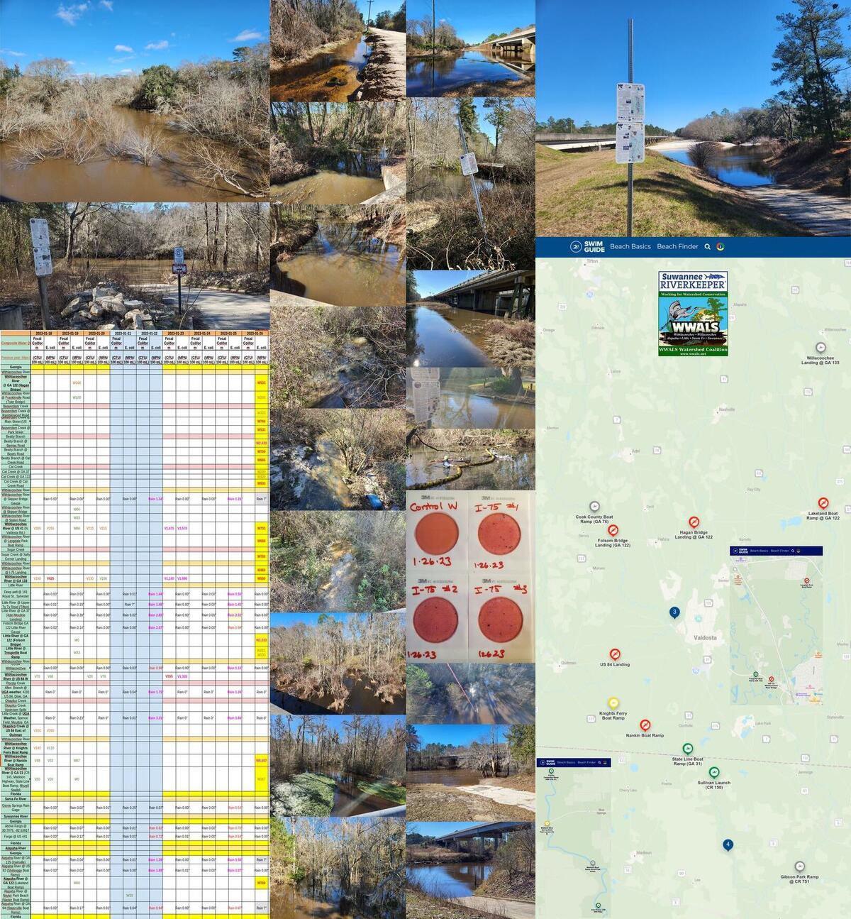 [Chart, Creeks and Rivers, Swim Guide Map 2022-01-26]