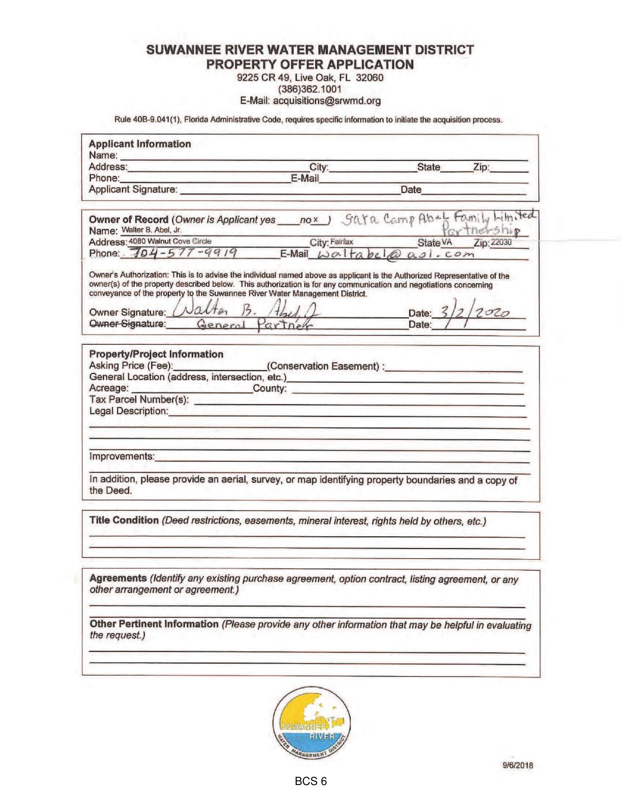 Property Offer Application (2 of 2)