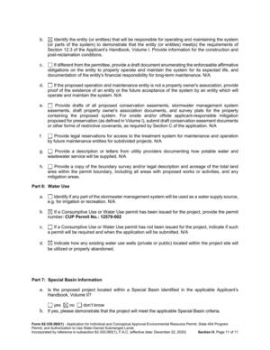 [Part 6: Water Use: CUP 12579-002; Part 7: Special Basin Information]