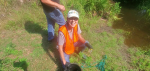 [Cindy Vedas likes water quality sampling for WWALS]