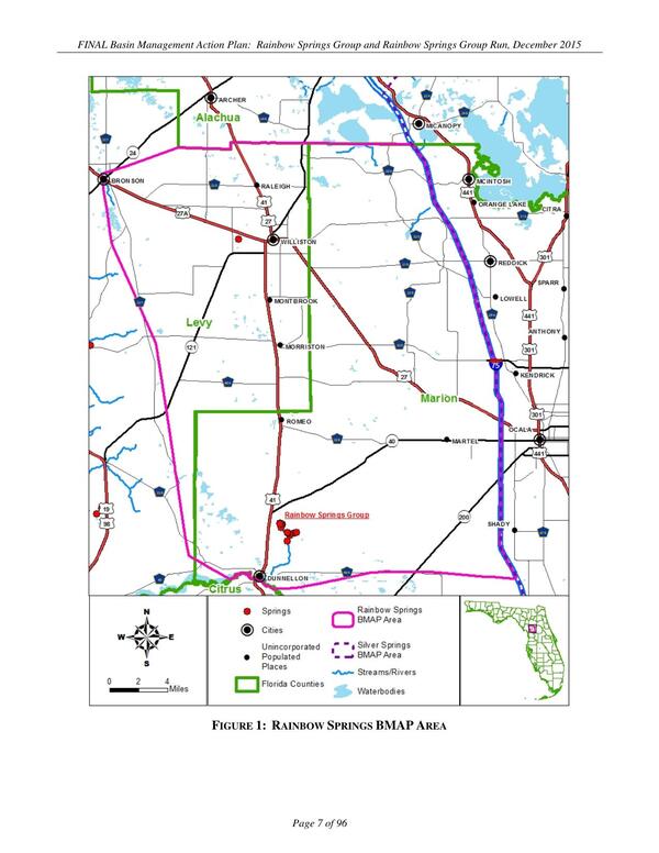 Figure 1: Rainbow Springs BMAP Area