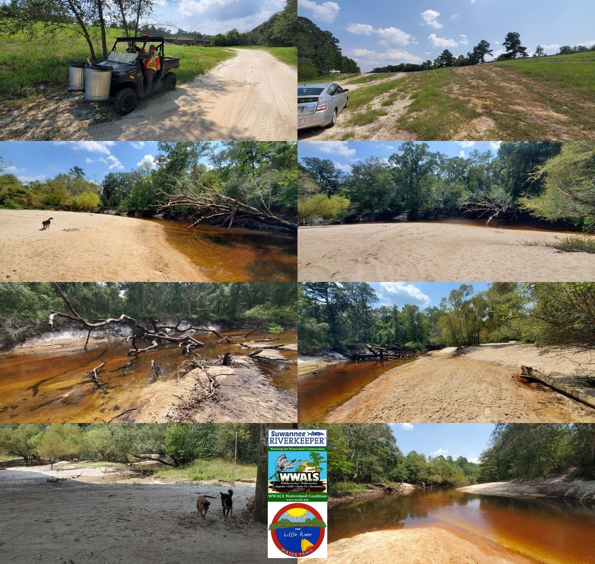 [Lowndes County Litter Crew and beach deadfalls, Folsom Bridge Landing, Little River @ GA 122]