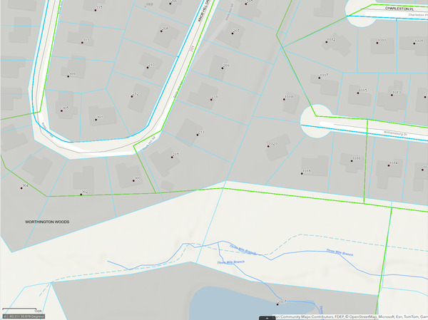 Williamsburg Drive sewer line, VALORGIS