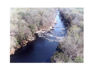 [Photo: River shoals]