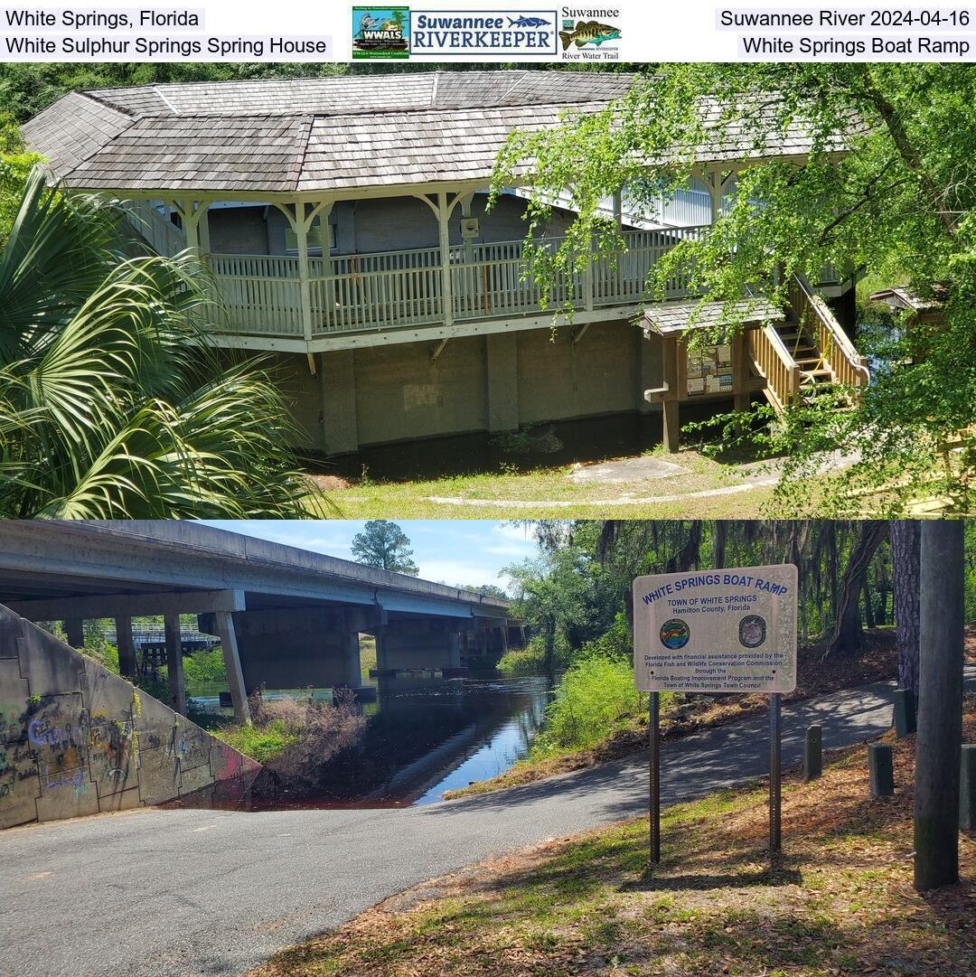 White Springs, Florida, Suwannee River 2024-04-16, White Sulphur Springs Spring House, White Springs Boat Ramp