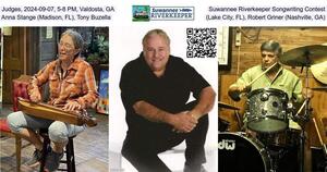 [Judges, 2024-09-07, 5-8 PM, Valdosta, GA, Suwannee Riverkeeper Songwriting Contest, Anna Stange (Madison, FL), Tony Buzella, (Lake City, FL), Robert Griner (Nashville, GA)]