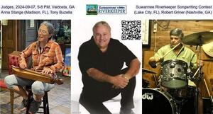 [Judges, 2024-09-07, 5-8 PM, Valdosta, GA, Suwannee Riverkeeper Songwriting Contest, Anna Stange (Madison, FL), Tony Buzella, (Lake City, FL), Robert Griner (Nashville, GA)]