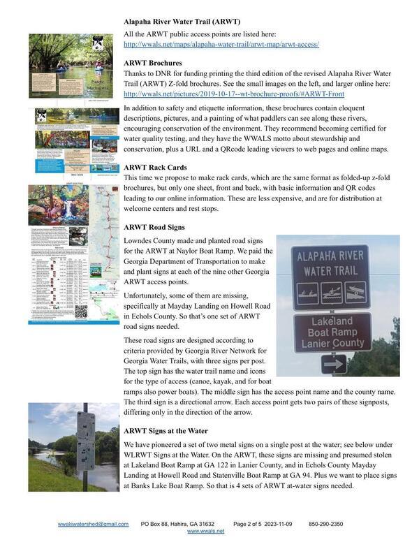 Alapaha River Water Trail (ARWT)