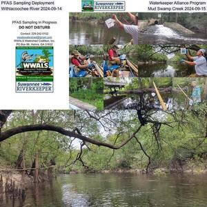 [PFAS Sampling Deployment, Waterkeeper Alliance Program, Withlacoochee River 2024-09-14, Mud Swamp Creek 2024-09-15]