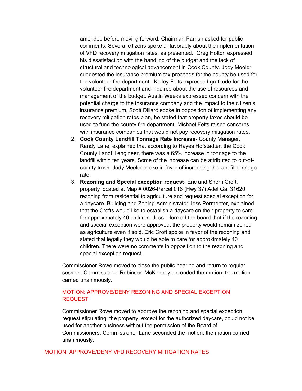 Rezoning and Special Exception Request