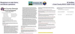 [Moratorium on solar farms, AI facilities, and Bitcoin operations --Cook County BOCC 2024-12-02]