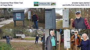 [Suwannee River Water Trail at-water signs planted at Fargo Ramp and Griffis Fish Camp 2024-12-15]