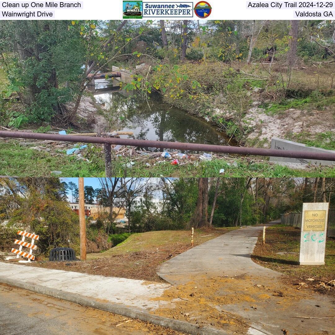 Clean up One Mile Branch at Azalea City Trail 2024-12-29, Wainwright Drive, Valdosta GA