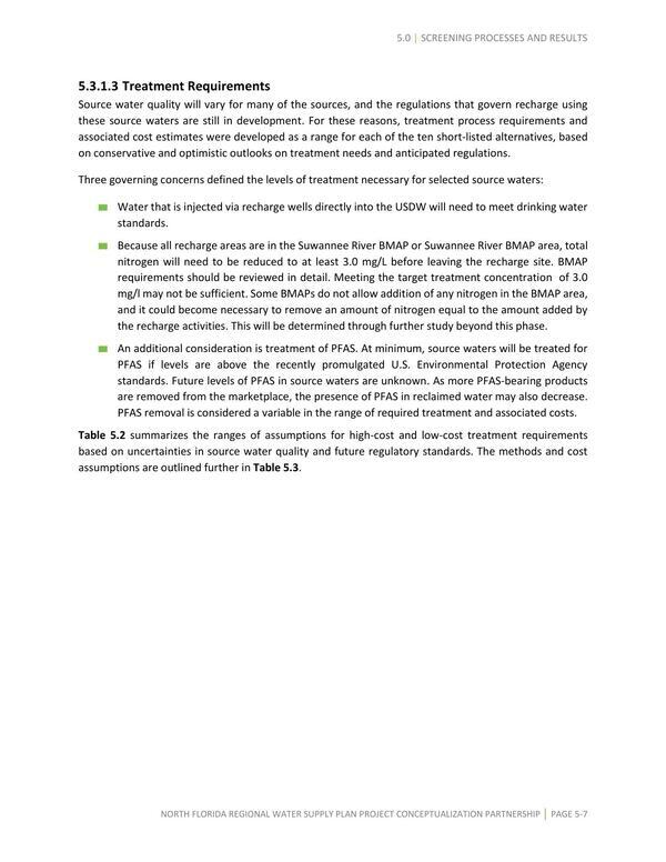 5.3.1.3 Treatment Requirements including nitrogen PFAS