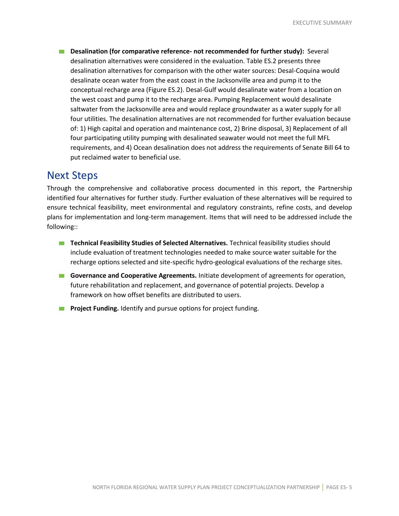 Desalination (for comparative reference- not recommended for further study):
