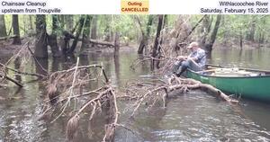 [Chainsaw Cleanup, Withlacoochee River, upstream from Troupville, Saturday, February 15, 2025]
