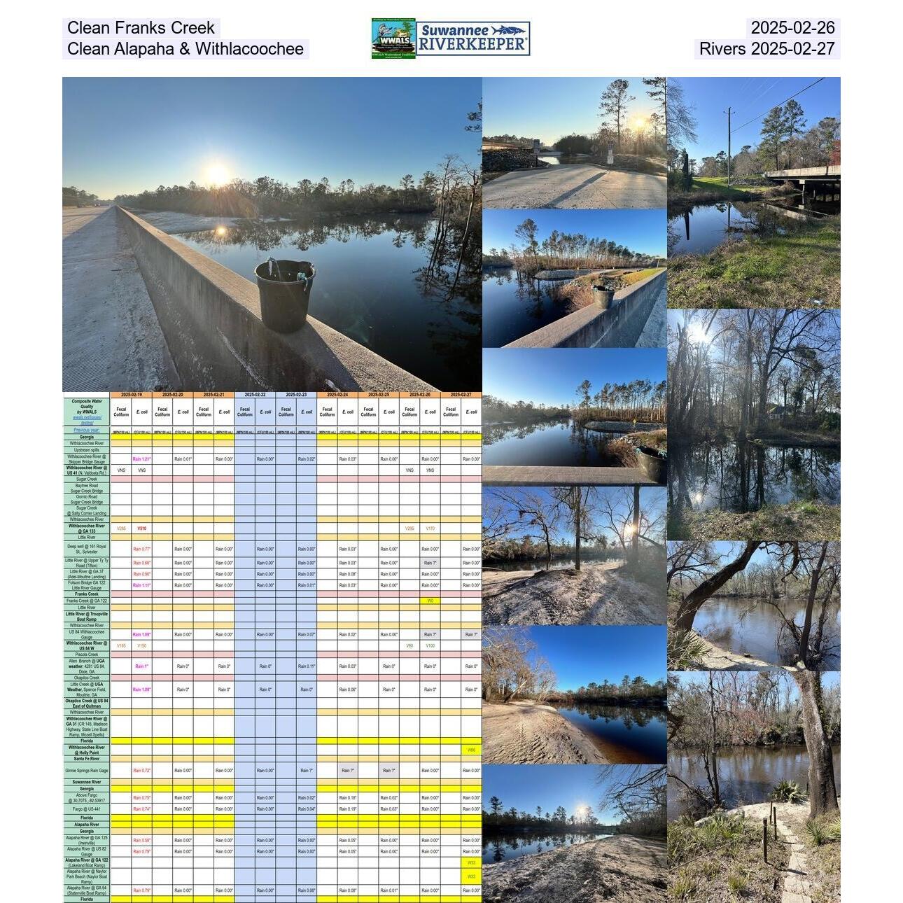 Clean Franks Creek, 2025-02-26, Clean Alapaha & Withlacoochee, Rivers 2025-02-27