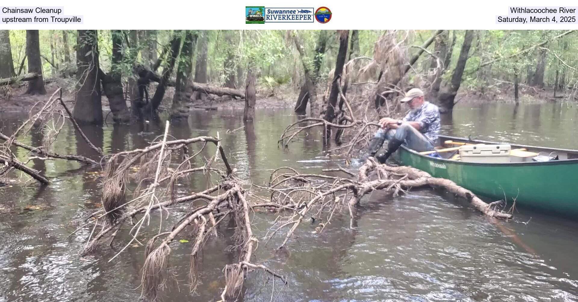[Chainsaw Cleanup, Withlacoochee River, upstream from Troupville, Saturday, March 4, 2025]