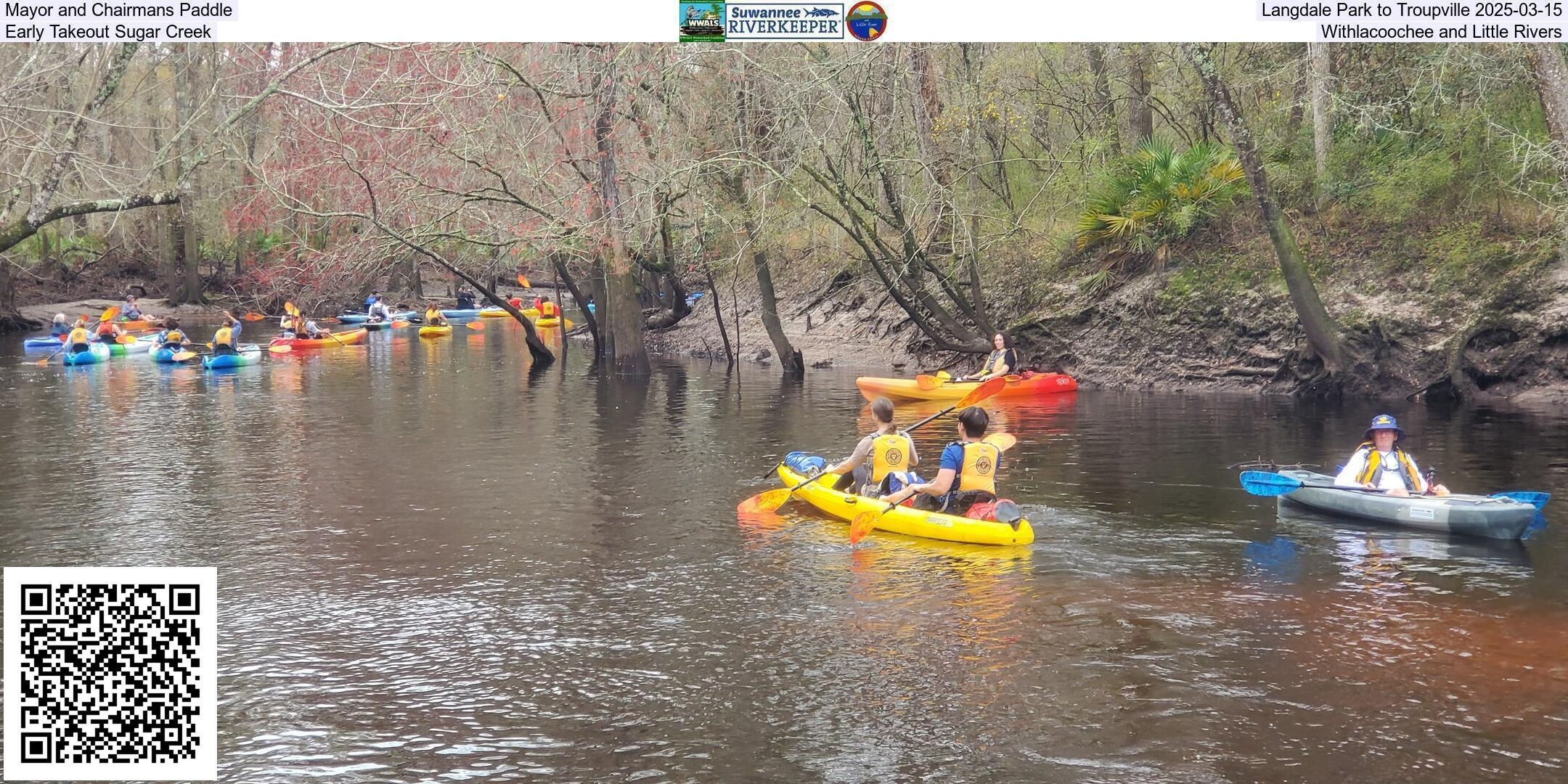 Mayor and Chairmans Paddle, Langdale Park to Troupville 2025-03-15, Early Takeout Sugar Creek, Withlacoochee and Little Rivers
