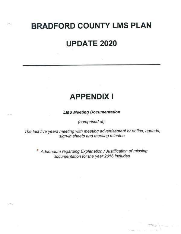 [BRADFORD COUNTY LMS PLAN]