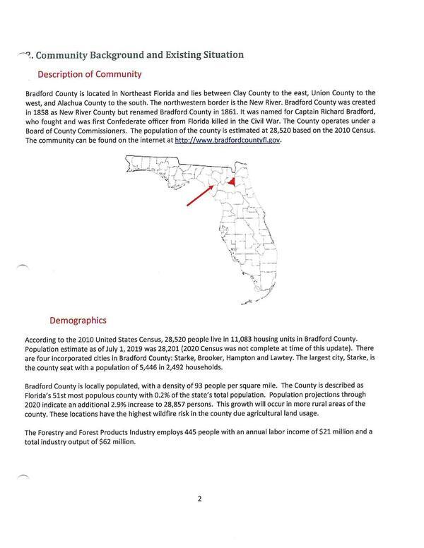 Bradford County is located in Northeast Florida and lies between Clay County to the east, Union County to the
