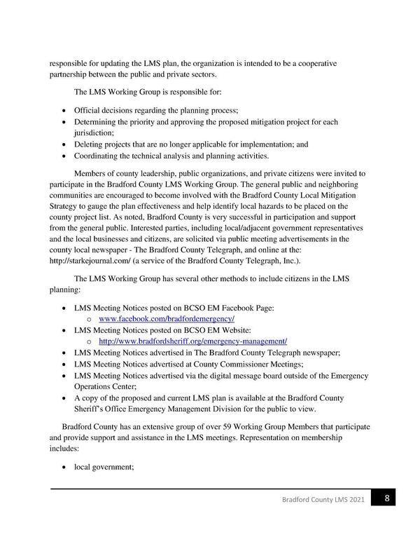 and the local businesses and citizens, are solicited via public meeting advertisements in the