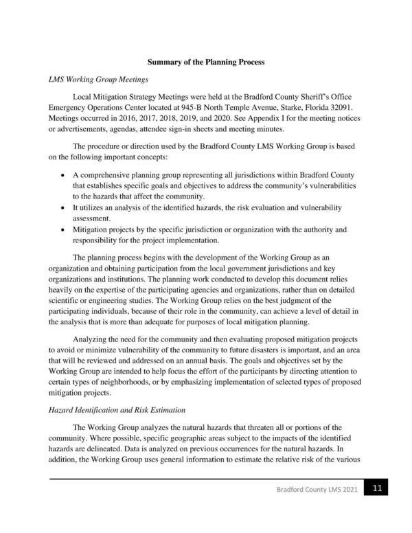 Meetings occurred in 2016, 2017, 2018, 2019, and 2020. See Appendix I for the meeting notices