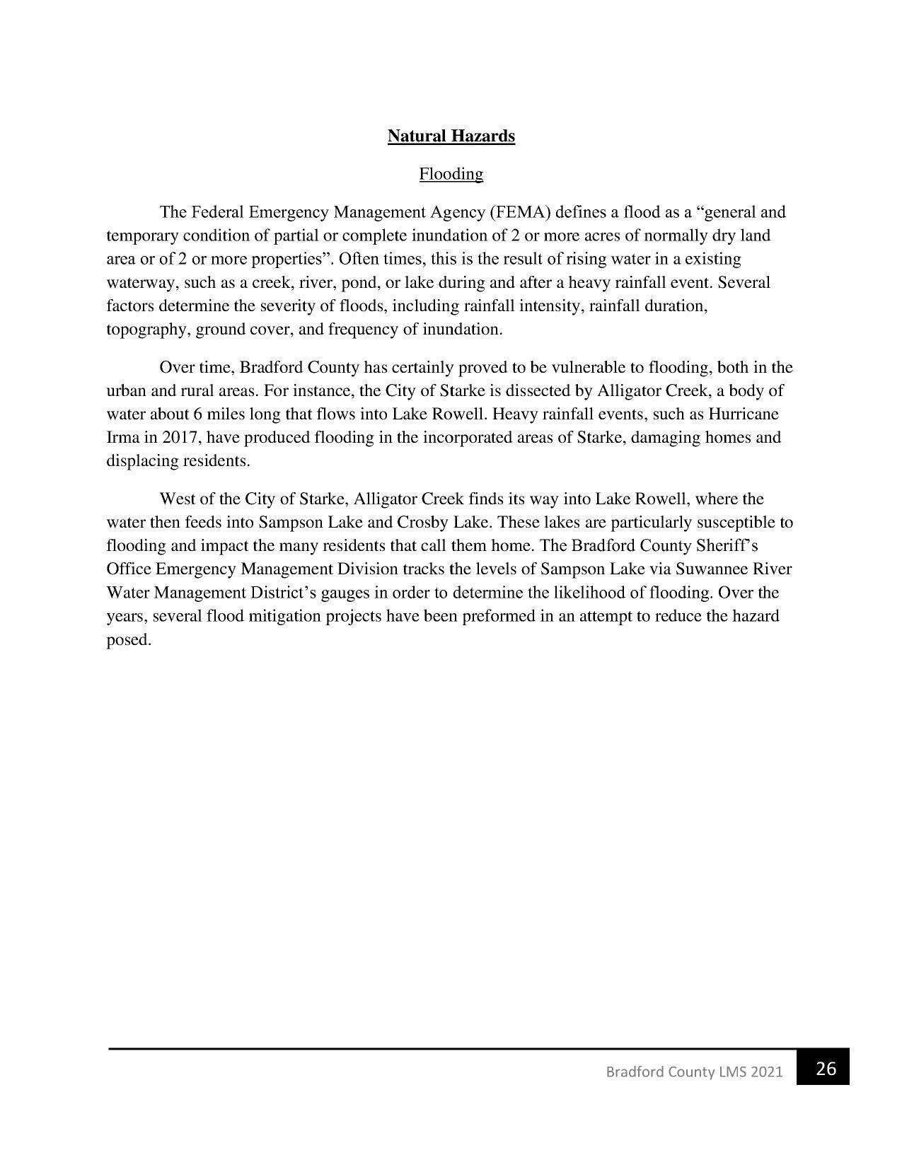 Natural Hazards: Flooding