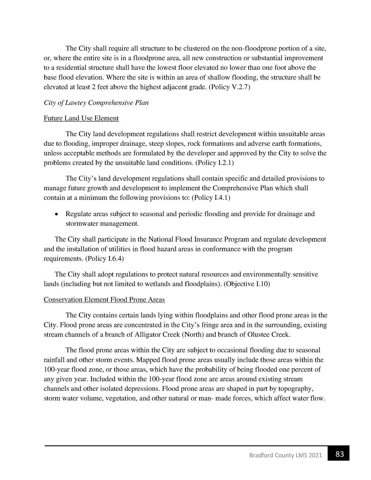 City of Lawtey Comprehensive Plan