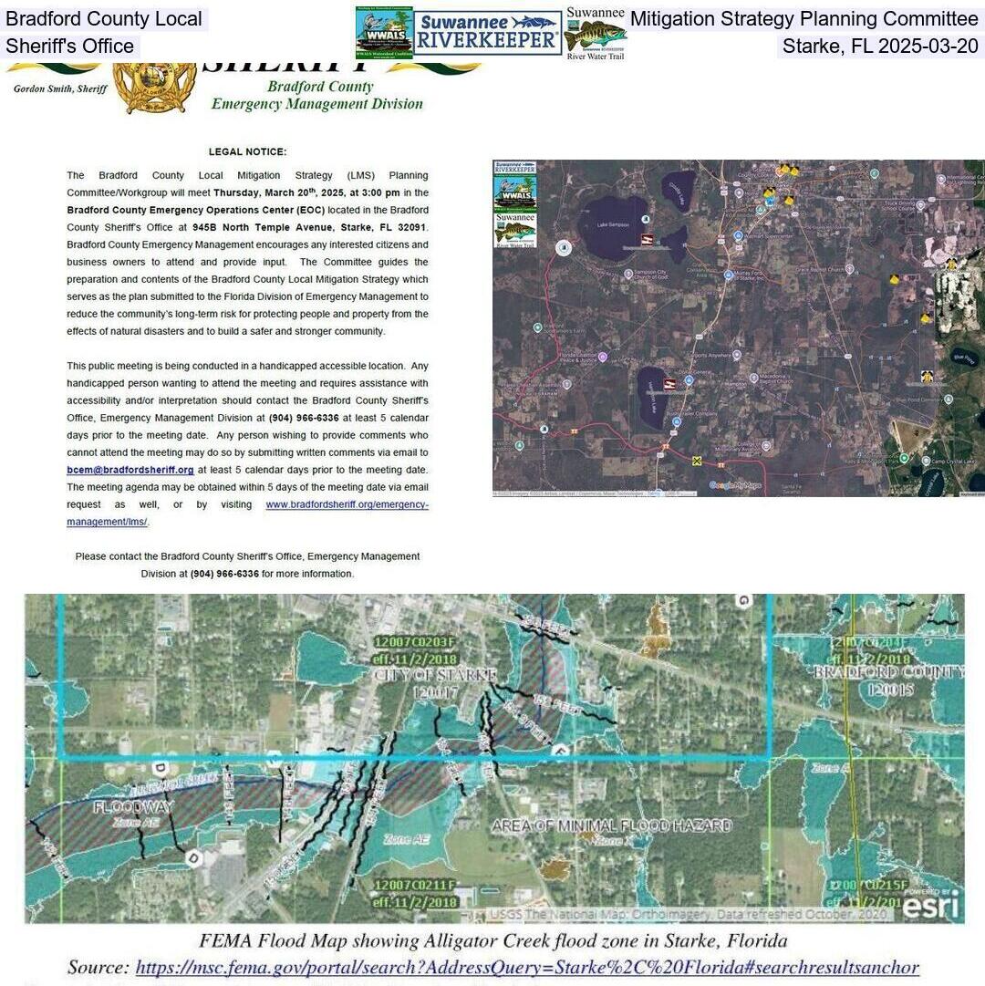 Bradford County Local Mitigation Strategy Planning Committee, Sheriff's Office, Starke, FL 2025-03-20