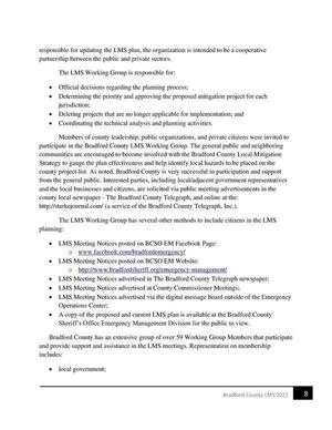 [and the local businesses and citizens, are solicited via public meeting advertisements in the]