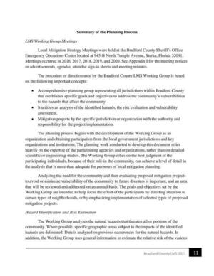 [Meetings occurred in 2016, 2017, 2018, 2019, and 2020. See Appendix I for the meeting notices]