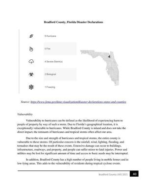 [In addition, Bradford County has a high number of people living in mobile homes and in]