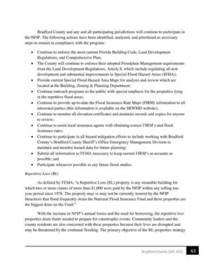 [e The County will continue to enforce their adopted Floodplain Management requirements]
