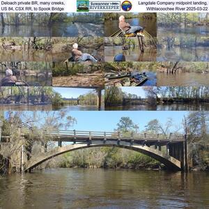 [Deloach private BR, many creeks, Langdale Company midpoint landing, US 84, CSX RR, to Spook Bridge, Withlacoochee River 2025-03-22]