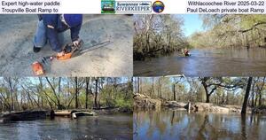 [Expert high-water paddle, Withlacoochee River 2025-03-22, Troupville Boat Ramp to Paul DeLoach private boat Ramp]