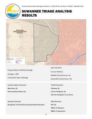 [SUWANNEE TRIAGE ANALYSIS: the SRWMD tract to exchange]