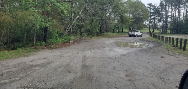 [Potholes near the ramp]
