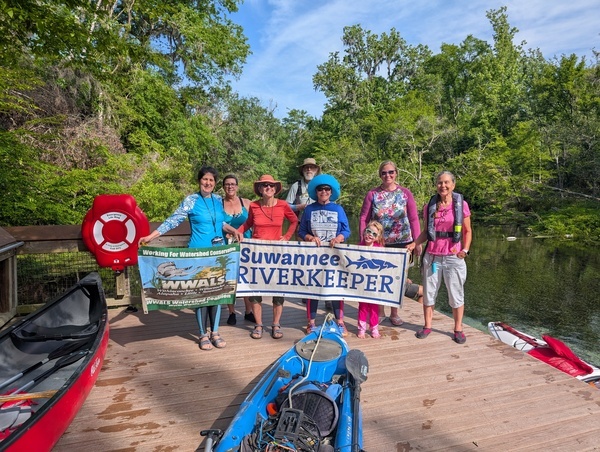 [Banners at Ichetucknee Headspring, 10:18:11 --Janet Martin, 29.9833222, -82.7609917]