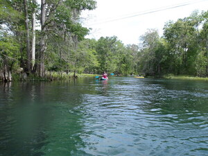 [Paddlers below the power line --Janet Martin]