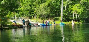 [Tubers putting in at Dampiers Landing, 11:21:36, 29.9604860, -82.7703420]