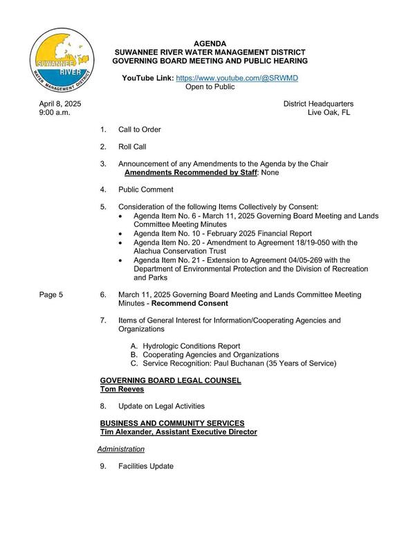 [Consent agenda]